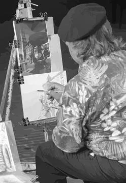 Painter illustration Stock Photos