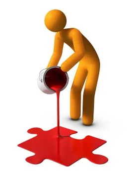 Painter - jigsaw Stock Illustration