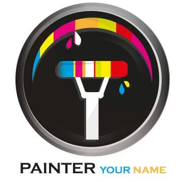 Painter logo Stock Illustration