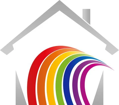 Painter Logo, Painter, House, Printing Shop, Logo, Background Ilustración de archivo