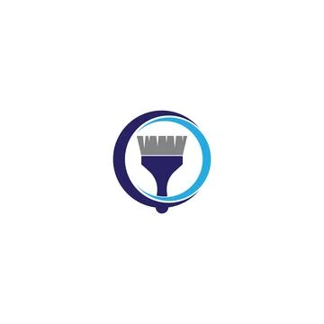 Painter logo template vector Stock Illustration