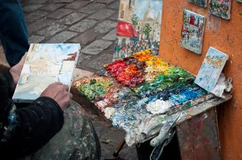 Painter in Montmartre 写真素材