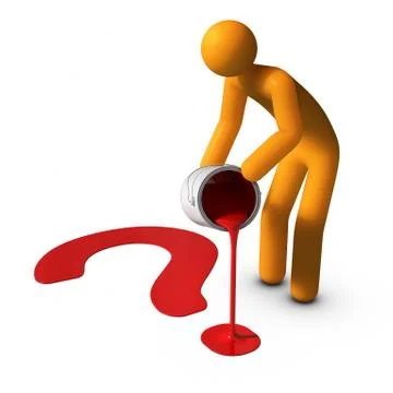 Painter - question mark Stock Illustration