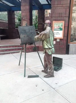 The Painter Sculpture Stock Photos