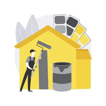 Painter services abstract concept vector illustration. Stock-Illustration
