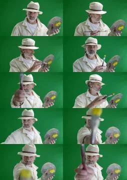 Painter set collection Stock Photos