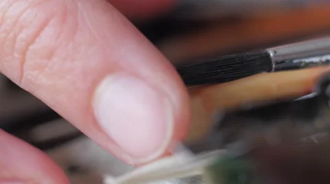 Painter tools picking detail macro 스톡 동영상 59238346