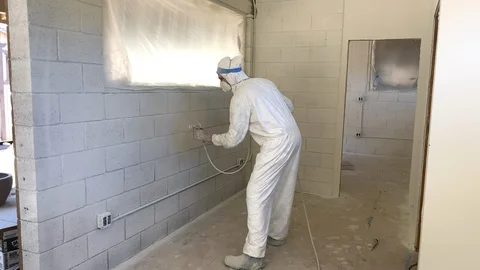 Painter wide shot Stock Footage 113766370