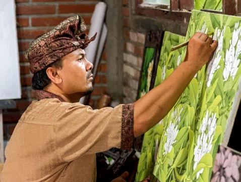 Painter at work Stock Photos