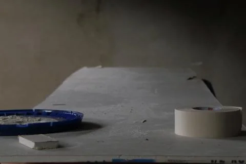 Painter work table Stock Photos