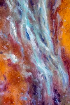 Painterly abstract mix. Canvas surface. Wall painting. vertical Oil painting. イラスト素材