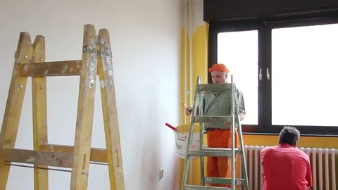 Painters in action Stock Footage 127391397