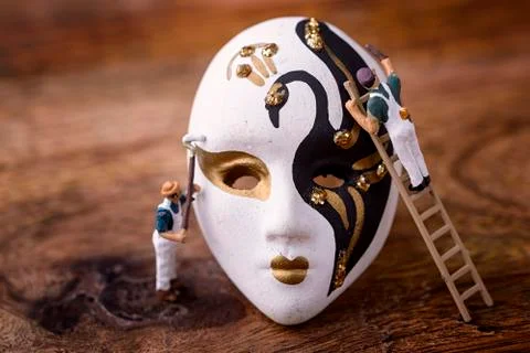 Painters and carnival mask Stock-Fotos