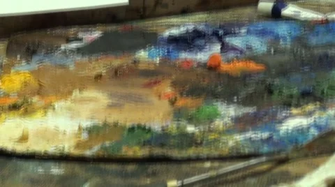 Painters Easel Stock Footage 1105663