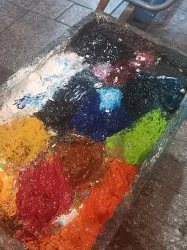 Painter's professional palette Stock Photos