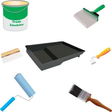 Painters tools Stock Illustration