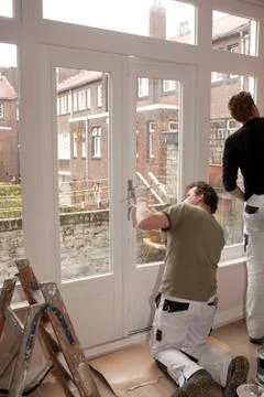 Painters working Stock Photos