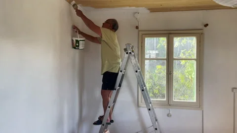 Painting and decorating. 스톡 동영상 164730771