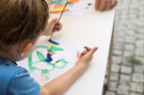 Painting for back to school Stock Photos