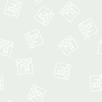 Painting brick wall line vector seamless pattern イラスト素材