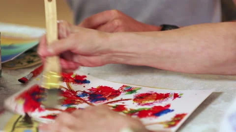 Painting with Brush Stock Footage 50729479