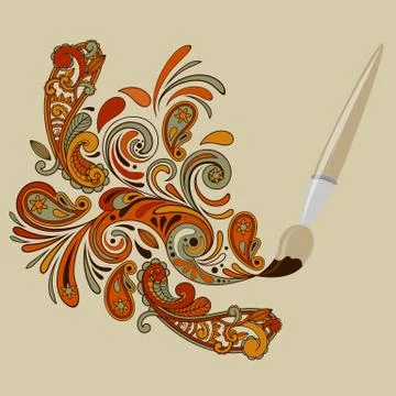 Painting brush Illustrazione stock