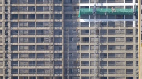 Painting a building, Timelapse Stock Footage 74134887