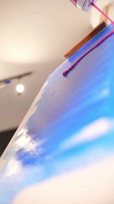Painting on canvas Stock Footage 237279524