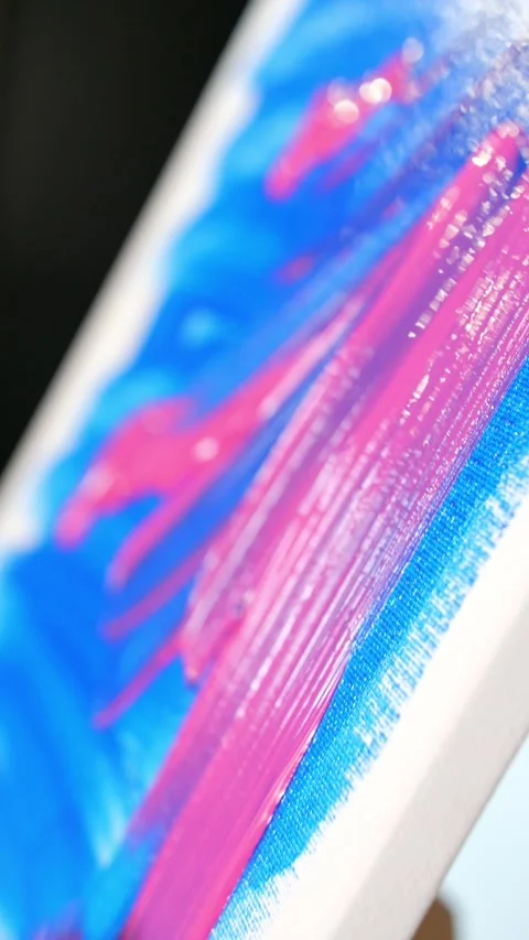 Painting on canvas Stock Footage 237279963