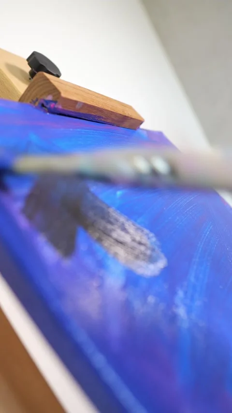 Painting on canvas Stock Footage 237280706