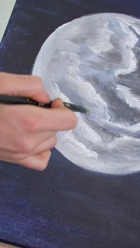Painting on canvas Stock Footage 237281276