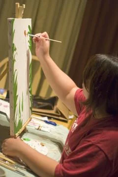 Painting on Canvas Stock Photos