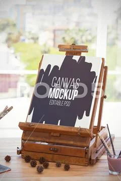 Painting Canvas Photo Mockup PSD Template