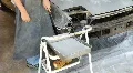 Painting car with house paint HD Footage