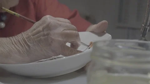 Painting on Ceramic Stock Footage 85630731