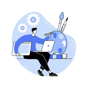 Painting classes isolated cartoon vector illustrations. Stock Illustration