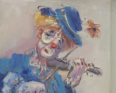 Painting of clown Stock Footage 8917153