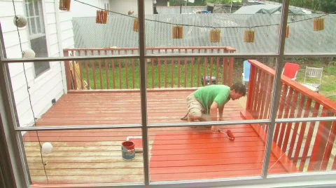Painting Deck Time Lapse 스톡 동영상 740114