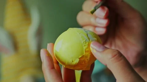 Painting Easter Egg Stock Footage 237045197