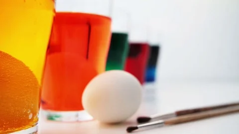 Painting Easter eggs Stock Footage 72162145