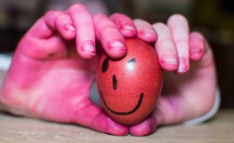 Painting easter eggs Stock Photos