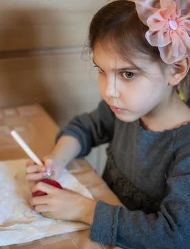 Painting Easter eggs Foto stock