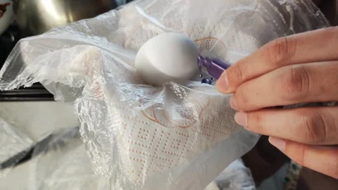 Painting eggs for Easter, close-up, tradition Stock Footage 255636187