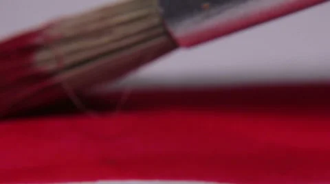 Painting Everything Red Stock Footage 45987069