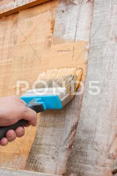 Painting a Fence Stock Photos