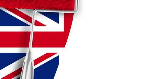 Painting Flag UK Video stock 10802972