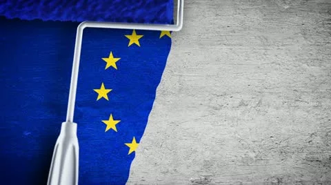 Painting flag on the wall - EU 스톡 동영상 10919517