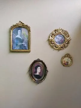 Painting Frames on the wall Foto stock