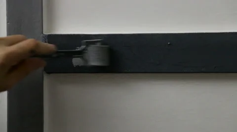 Painting Gray with Roller Stock Footage 68060010