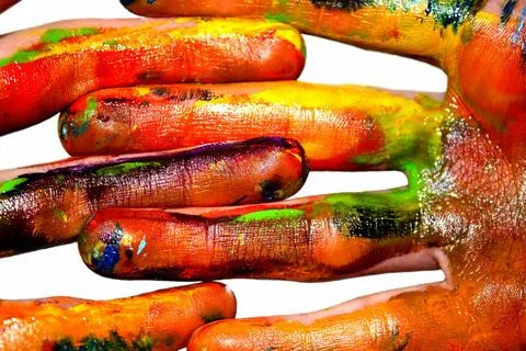 Painting hands Stock Photos